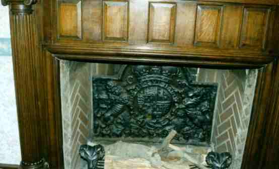 The fireplace where the powder was left to dry